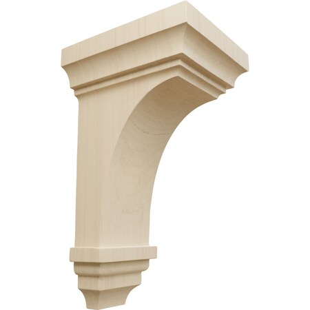 Ekena Millwork 5"W x 5 3/4"D x 10"H Medium Jefferson Wood Corbel, Rubberwood CORW05X05X10JERW